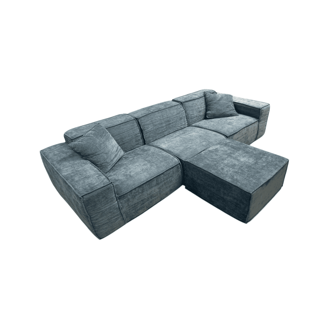 Rove Lab M1 Sofa Sectional and Ottoman - Hydrogen Blue - Thumbnail 10