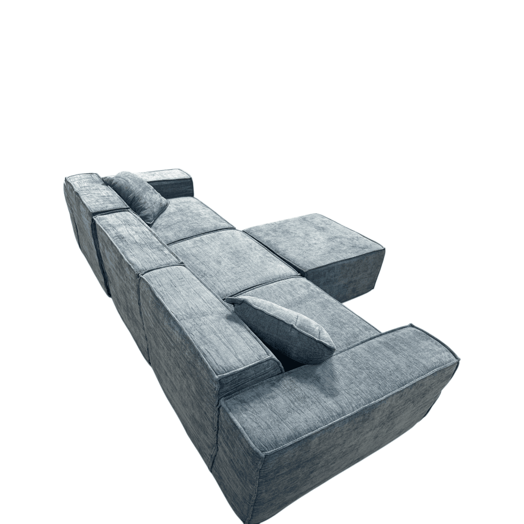 Rove Lab M1 Sofa Sectional and Ottoman - Hydrogen Blue - Thumbnail 12