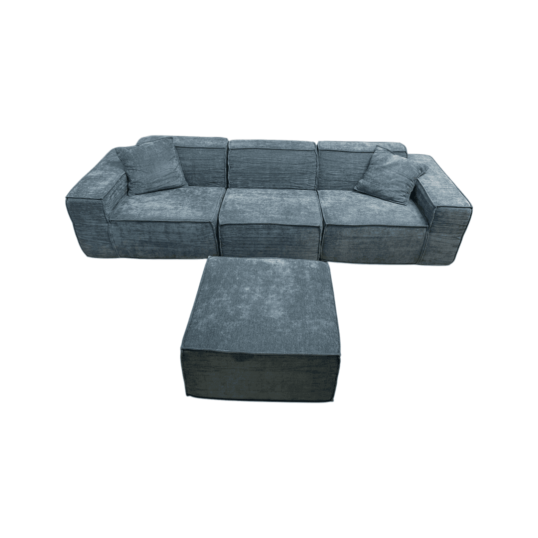 Rove Lab M1 Sofa Sectional and Ottoman - Hydrogen Blue - Thumbnail 4