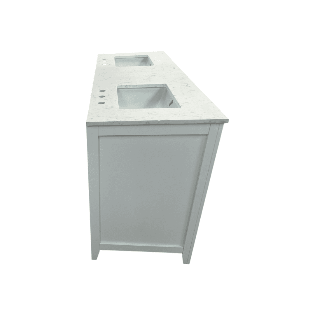 Lark Manor Vannes Bathroom Vanity with Solid Hardwood Frame Quartz Countertop - Thumbnail 8