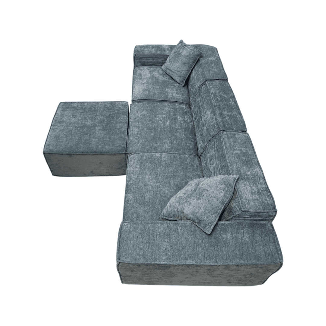 Rove Lab M1 Sofa Sectional and Ottoman - Hydrogen Blue - Thumbnail 9