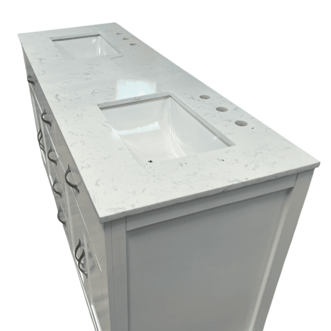 Lark Manor Vannes Bathroom Vanity with Solid Hardwood Frame Quartz Countertop - Thumbnail 10