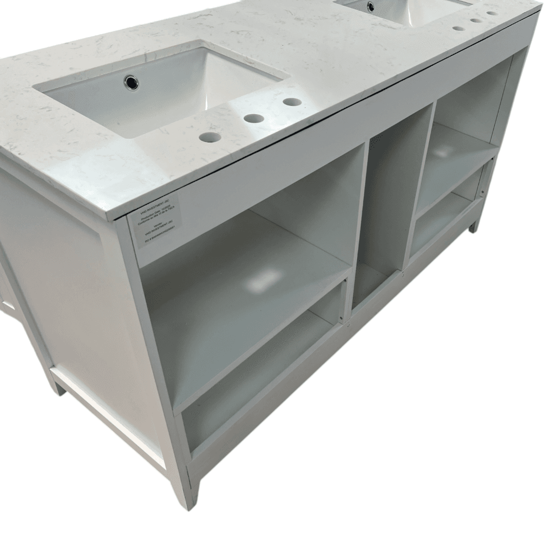 Lark Manor Vannes Bathroom Vanity with Solid Hardwood Frame Quartz Countertop - Thumbnail 18