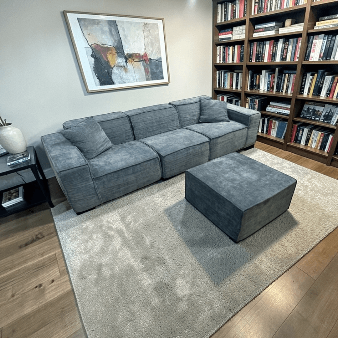 Rove Lab M1 Sofa Sectional and Ottoman - Hydrogen Blue - Image 1