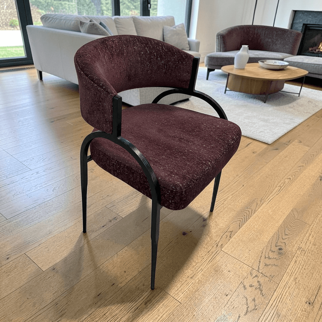 Arteriors Bahati Chair - Bordeaux - Image 1