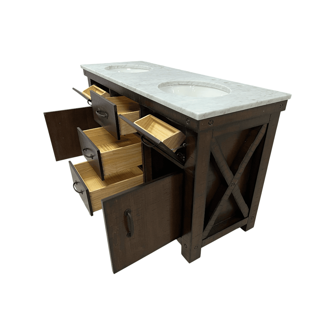 Laurel Foundry Modern Farmhouse Oxon Hill 60'' Double Bathroom Vanity with Top - Thumbnail 11