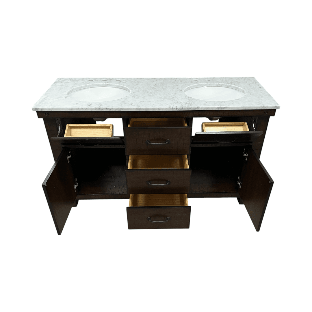 Laurel Foundry Modern Farmhouse Oxon Hill 60'' Double Bathroom Vanity with Top - Thumbnail 14