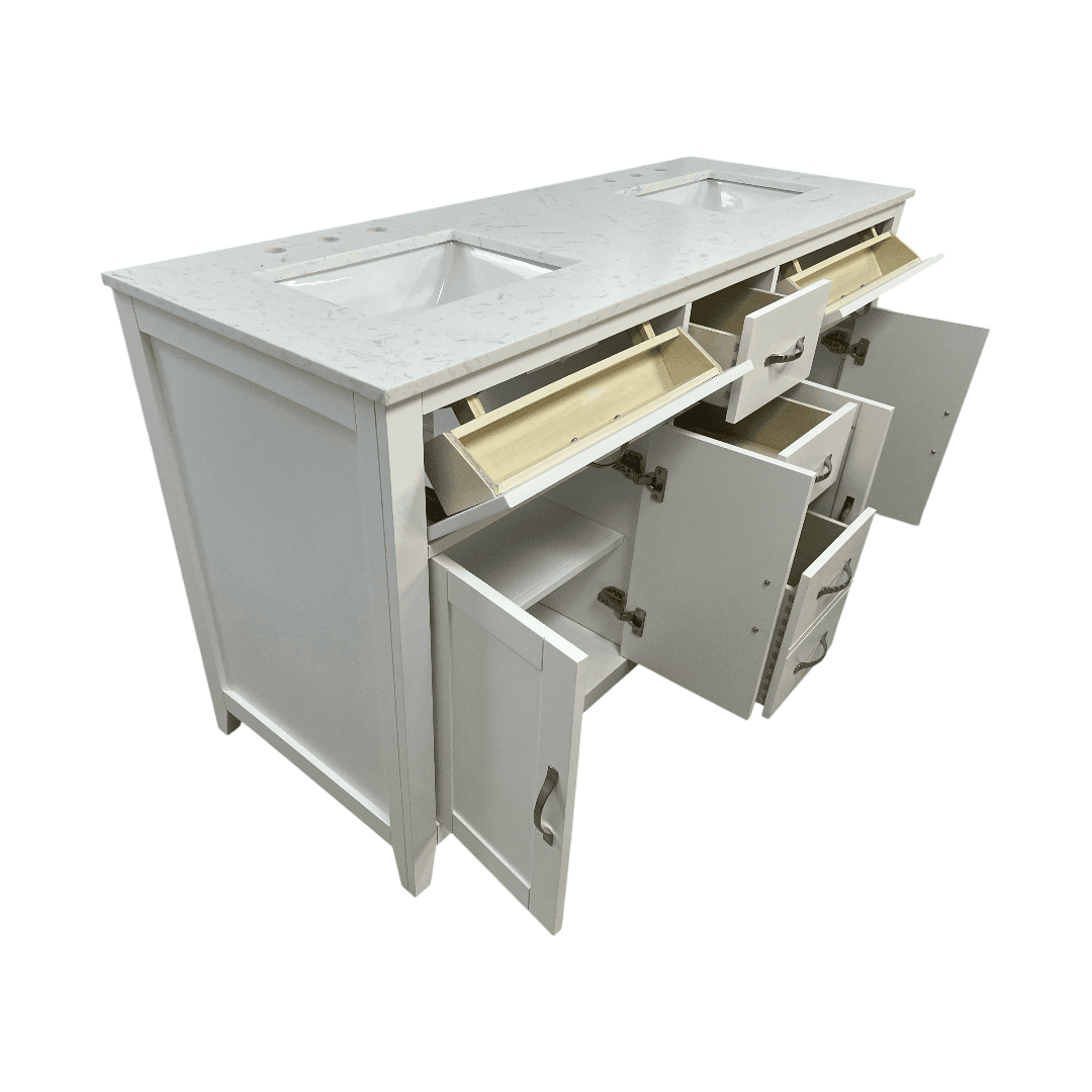 Lark Manor Vannes Bathroom Vanity with Solid Hardwood Frame Quartz Countertop - Thumbnail 12