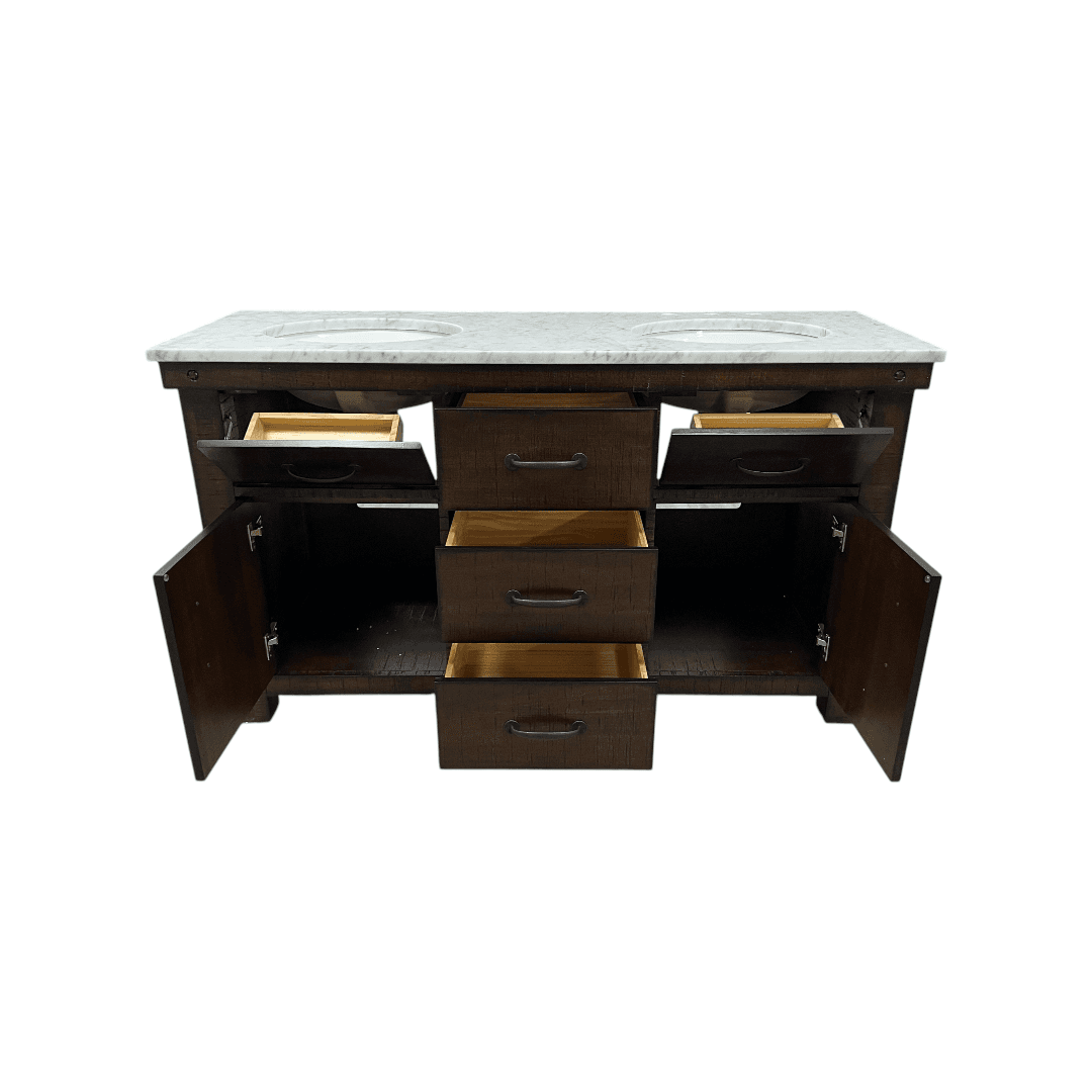 Laurel Foundry Modern Farmhouse Oxon Hill 60'' Double Bathroom Vanity with Top - Thumbnail 13