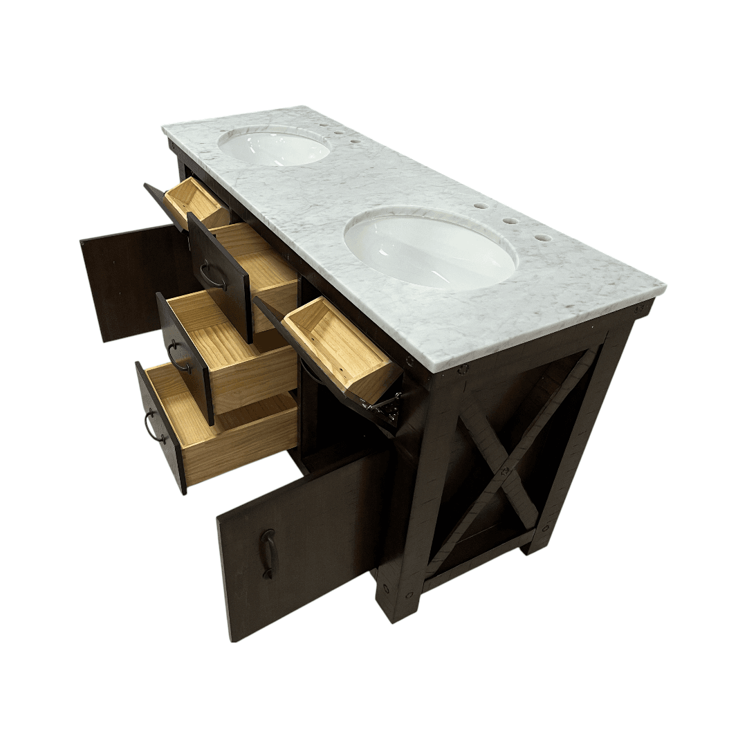 Laurel Foundry Modern Farmhouse Oxon Hill 60'' Double Bathroom Vanity with Top - Thumbnail 12