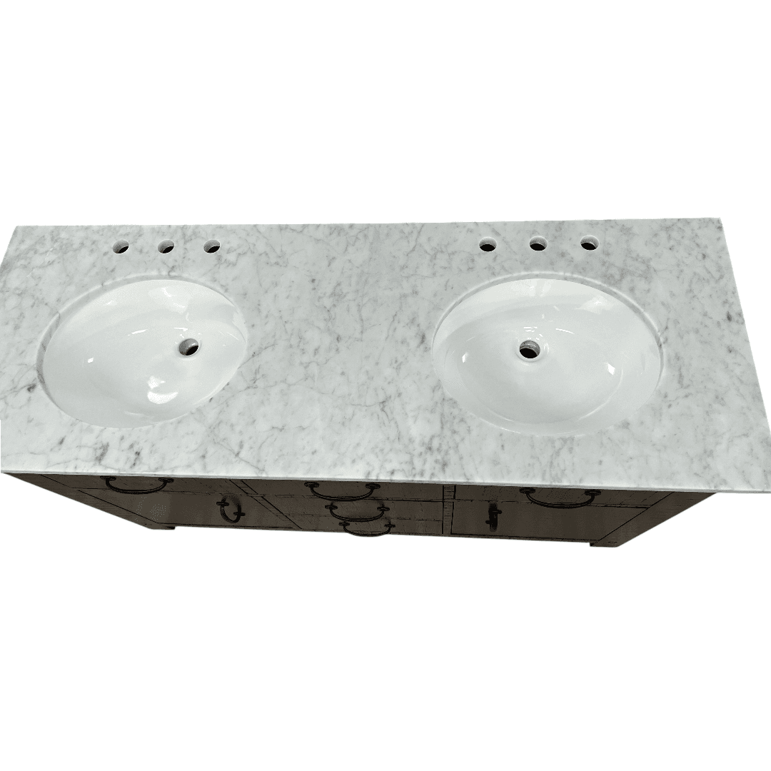 Laurel Foundry Modern Farmhouse Oxon Hill 60'' Double Bathroom Vanity with Top - Thumbnail 7