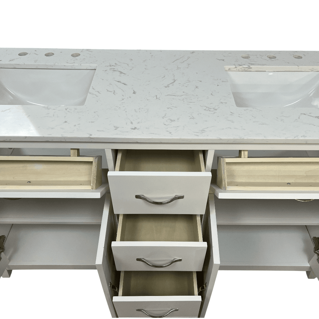 Lark Manor Vannes Bathroom Vanity with Solid Hardwood Frame Quartz Countertop - Thumbnail 18