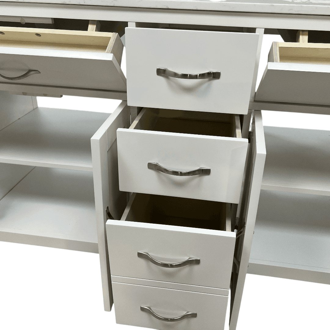 Lark Manor Vannes Bathroom Vanity with Solid Hardwood Frame Quartz Countertop - Thumbnail 17