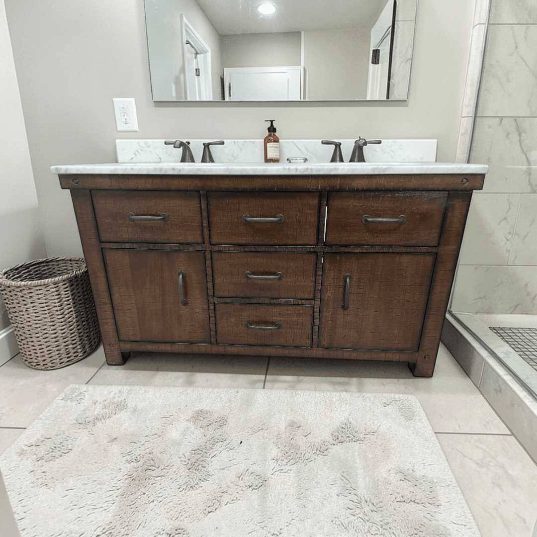 Laurel Foundry Modern Farmhouse Oxon Hill 60'' Double Bathroom Vanity with Top - Image 1