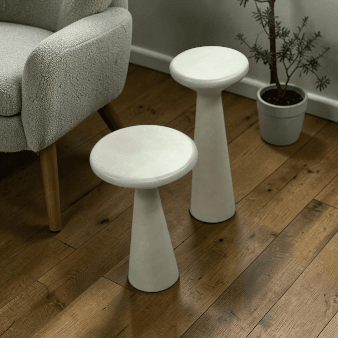 Denver Modern Ravine Concrete Accent Tables Set of 2 - Image 1