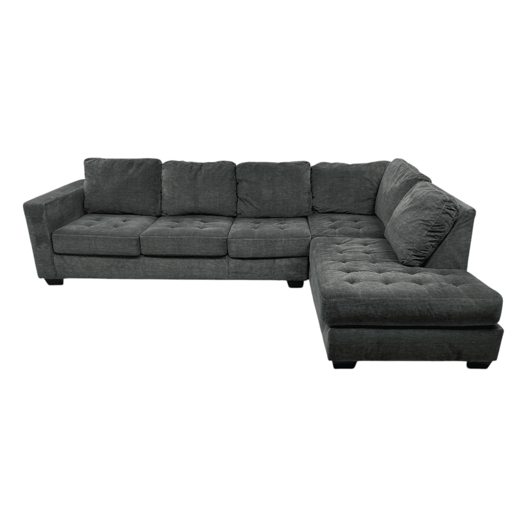 Ashley Owensbe Gray Sectional with Chaise - Thumbnail 2