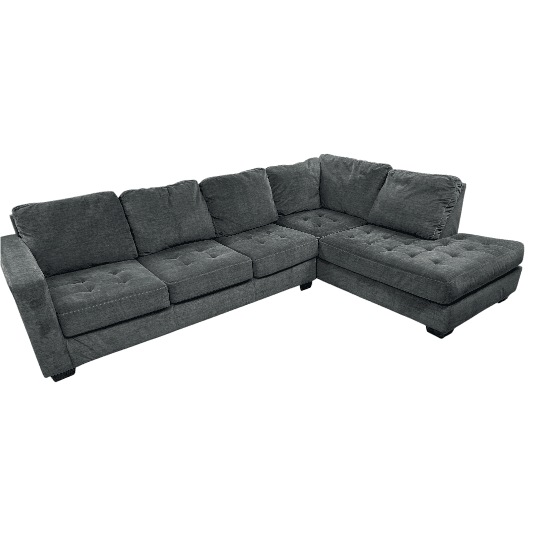 Ashley Owensbe Gray Sectional with Chaise - Thumbnail 5