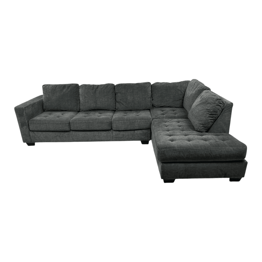 Ashley Owensbe Gray Sectional with Chaise - Thumbnail 3