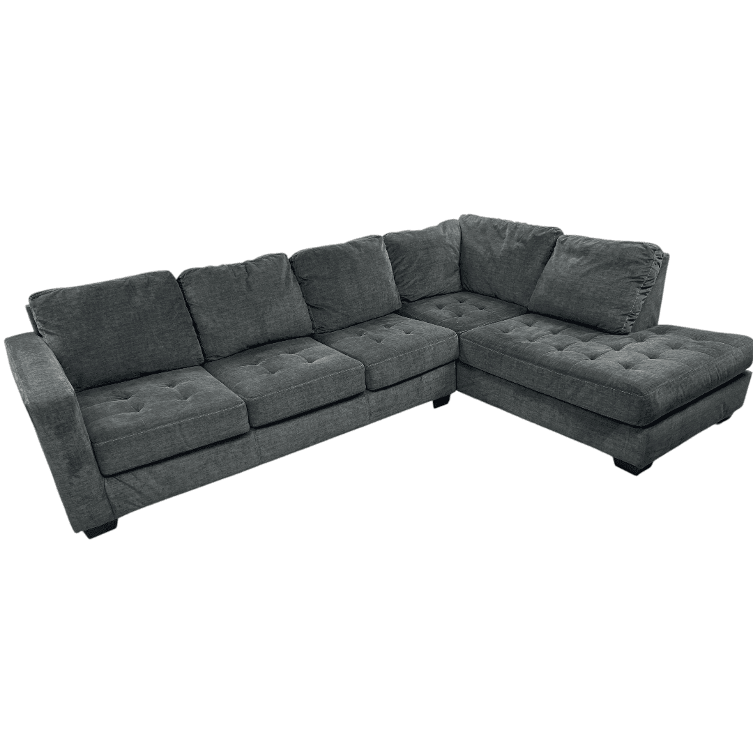 Ashley Owensbe Gray Sectional with Chaise - Thumbnail 6