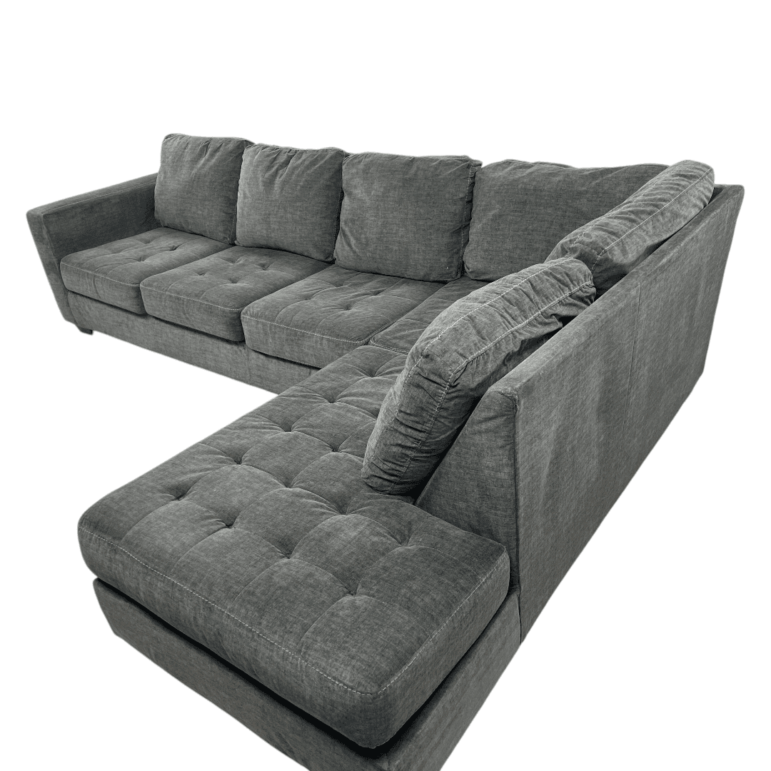 Ashley Owensbe Gray Sectional with Chaise - Thumbnail 13