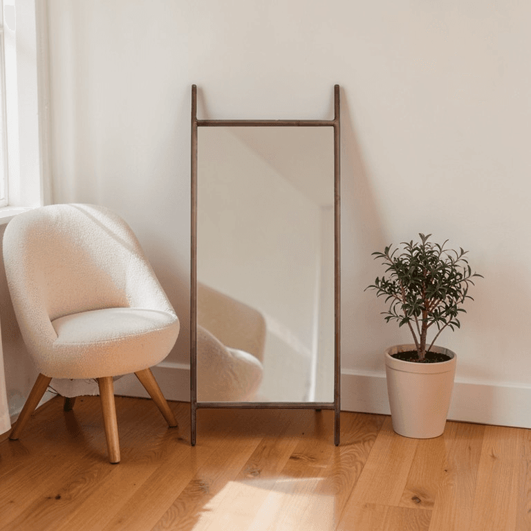 Fernish Nassau Floor Mirror - Walnut - Image 1