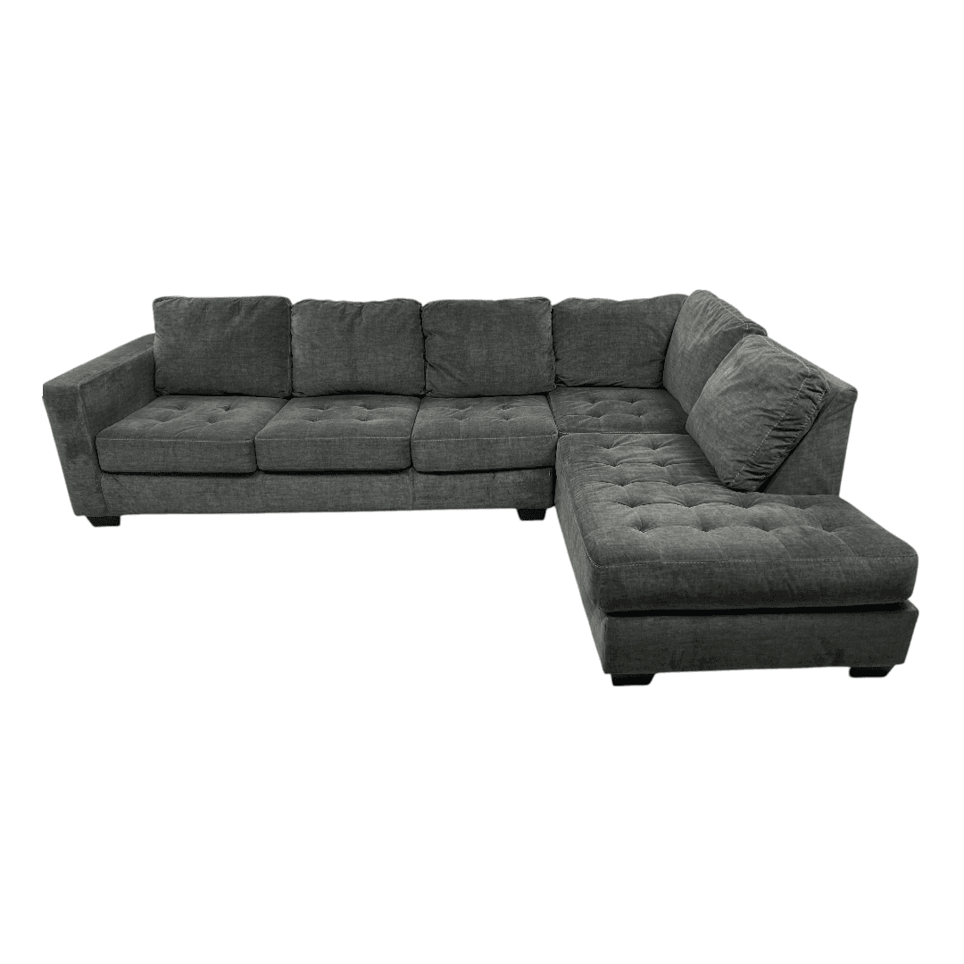 Ashley Owensbe Gray Sectional with Chaise - Thumbnail 11