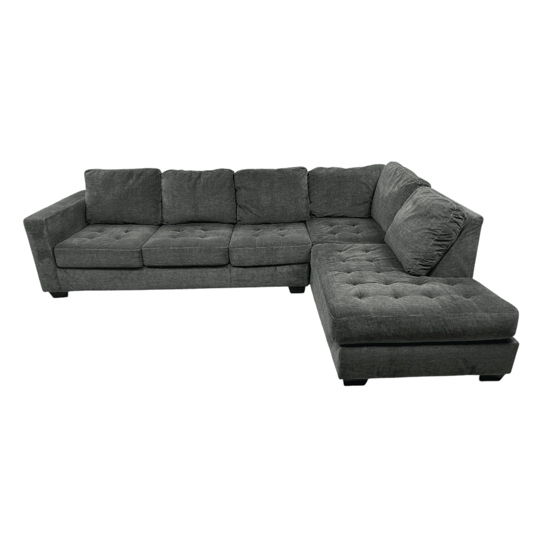 Ashley Owensbe Gray Sectional with Chaise - Thumbnail 8