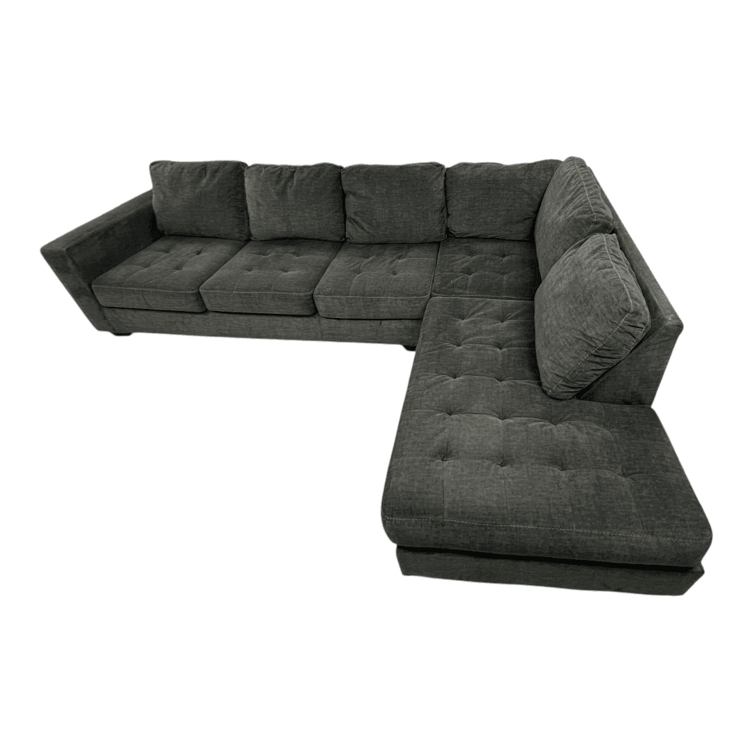 Ashley Owensbe Gray Sectional with Chaise - Thumbnail 10