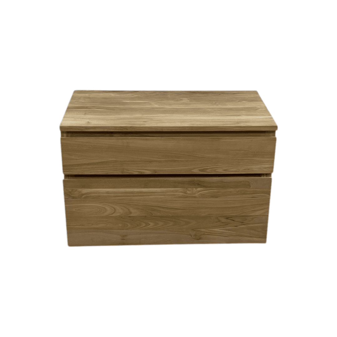 Tikamoon Jacob Solid Teak Wall-Mounted Single Vanity - Thumbnail 7