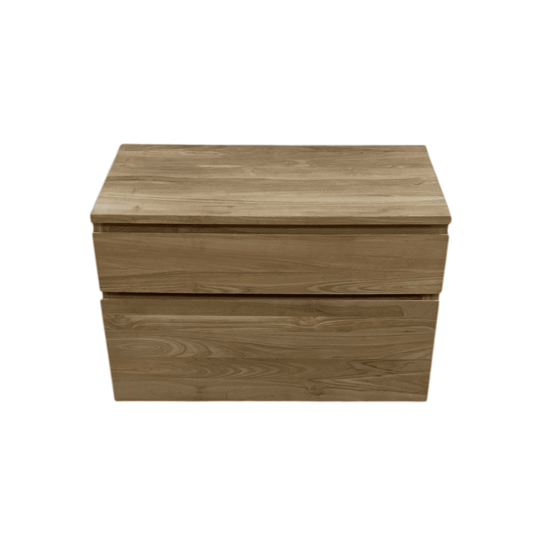 Tikamoon Jacob Solid Teak Wall-Mounted Single Vanity - Thumbnail 3
