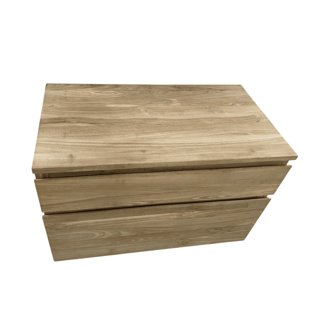 Tikamoon Jacob Solid Teak Wall-Mounted Single Vanity - Thumbnail 6