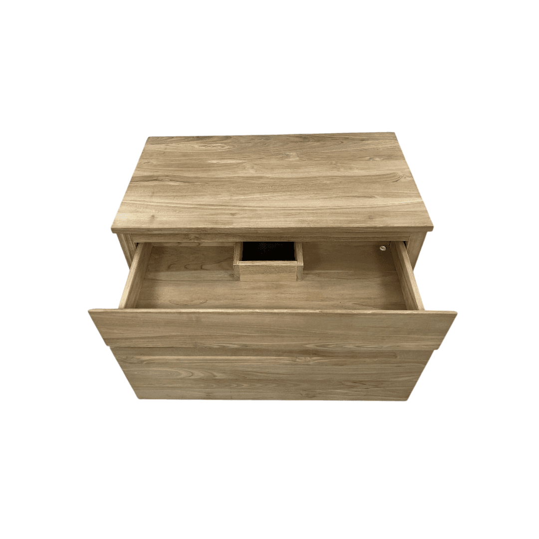 Tikamoon Jacob Solid Teak Wall-Mounted Single Vanity - Thumbnail 19