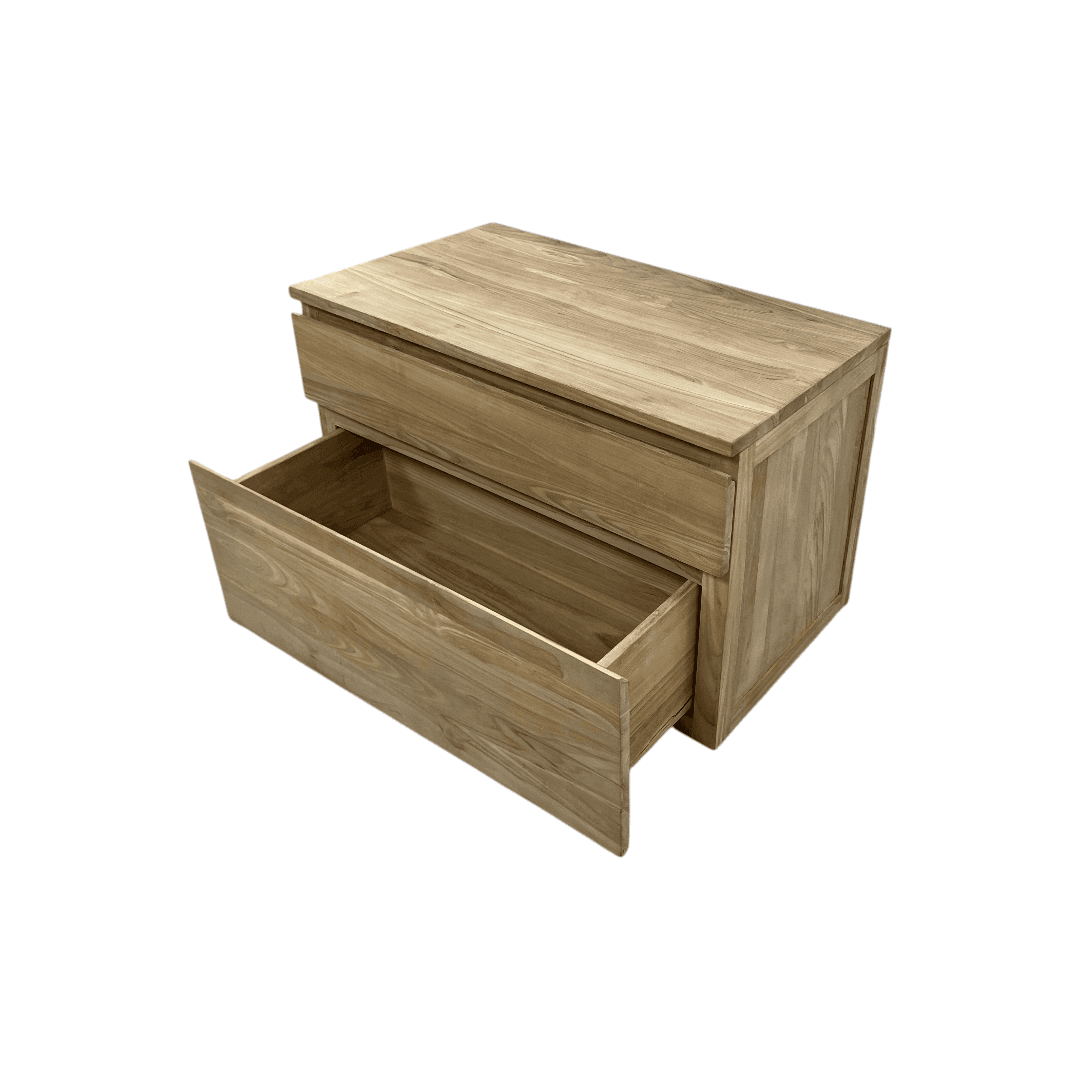 Tikamoon Jacob Solid Teak Wall-Mounted Single Vanity - Thumbnail 14