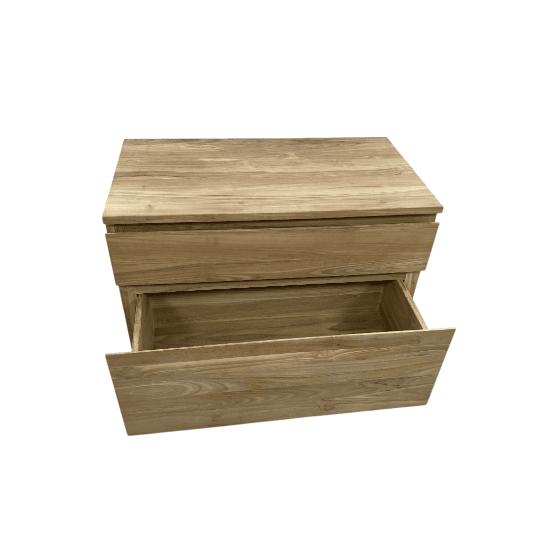 Tikamoon Jacob Solid Teak Wall-Mounted Single Vanity - Thumbnail 15