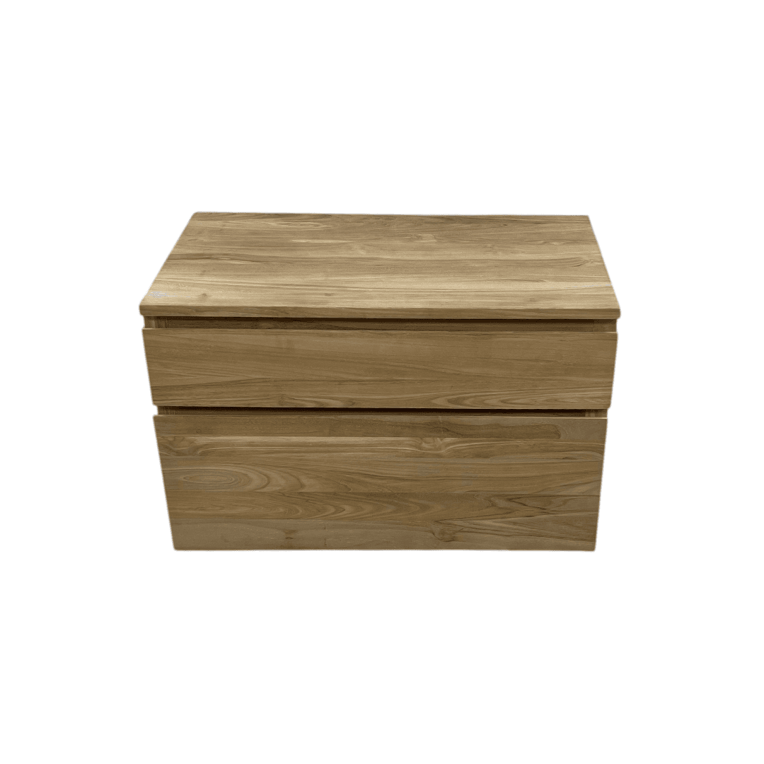 Tikamoon Jacob Solid Teak Wall-Mounted Single Vanity - Thumbnail 11