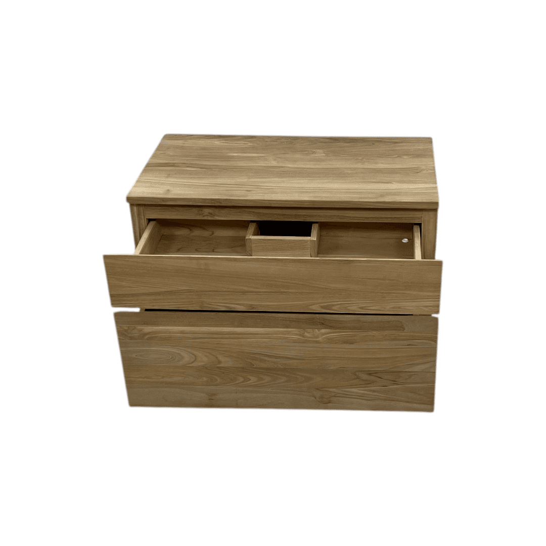 Tikamoon Jacob Solid Teak Wall-Mounted Single Vanity - Thumbnail 21