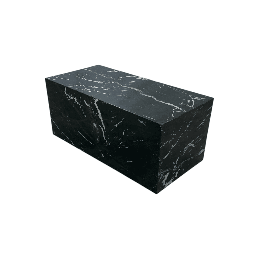 Hokku Designs Harles Nero Black Marble Premium Marble Coffee Table - Thumbnail 2