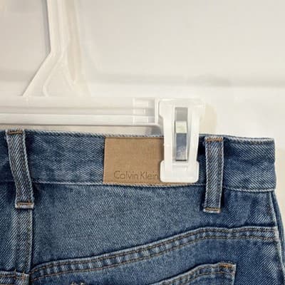 CALVIN KLEIN JEANS Blue Denim Mini Skirt Back Pockets Women Size 8 Cotton - Thumbnail 3