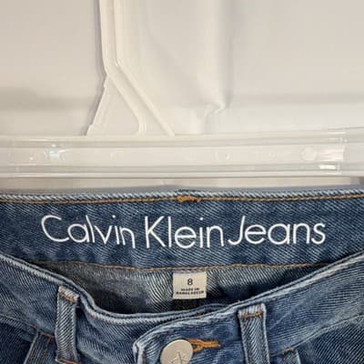 CALVIN KLEIN JEANS Blue Denim Mini Skirt Back Pockets Women Size 8 Cotton - Thumbnail 4