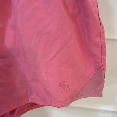 Abercrombie Active Girls Pink Sweat Shorts 11/12 Drawstring Lightweight Stretch - Thumbnail 2