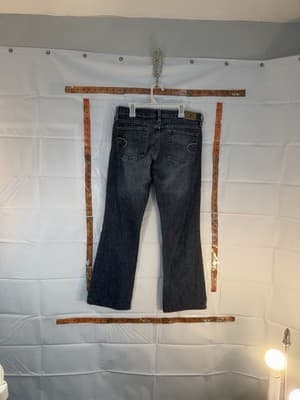 VIGOSS Distressed Bootcut Jeans Blue Denim Medium Wash Regular Fit Juniors Women - Thumbnail 5