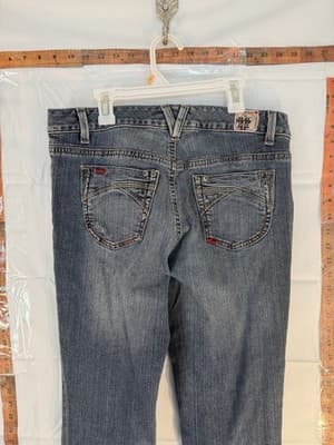 Tommy Hilfiger Classic Rise Jeans Blue Denim Cotton Button Zip Women - Thumbnail 4