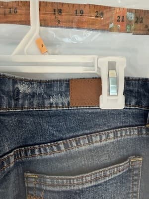 VIGOSS Distressed Bootcut Jeans Blue Denim Medium Wash Regular Fit Juniors Women - Thumbnail 4