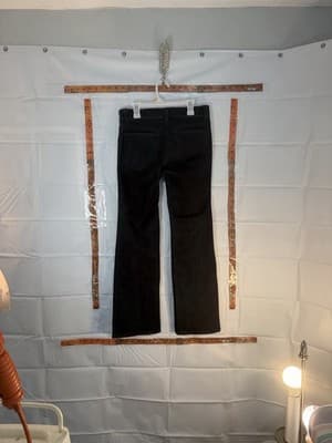 Ann Taylor Signature Fit Straight Jeans Black Denim Dark Wash Zip Slash Pocket … - Thumbnail 2