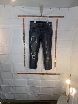 Rock & Republic Distressed Jeans Blue Denim Medium Wash 5-Pocket Women - Thumbnail 5