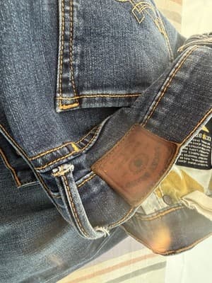 Lucky Brand Straight Leg Blue Denim Jeans Medium Wash Zip Button 5-Pocket Men's - Thumbnail 6