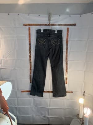 7 For All Mankind Relaxed Fit Gray Denim Jeans Button Fly Straight Leg Men's - Thumbnail 4