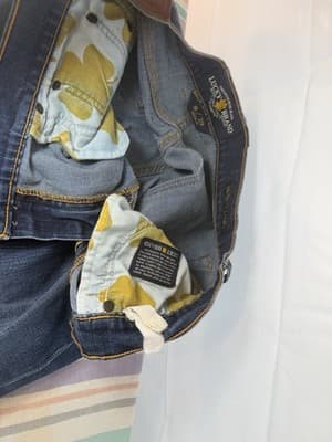 Lucky Brand Straight Leg Blue Denim Jeans Medium Wash Zip Button 5-Pocket Men's - Thumbnail 7