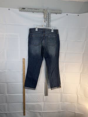Old Navy Distressed Skinny Boyfriend Jeans Blue Denim Medium Wash 5-Pocket Women - Thumbnail 2