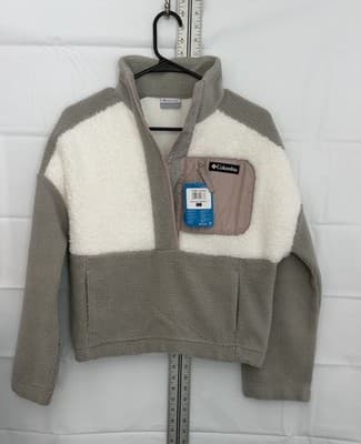 Columbia Women's Fleece Pullover Sweater XS Colorblock 1/4 Snap Chest Pocket - Image 1